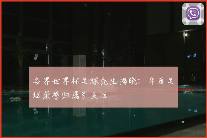 各界世界杯足球先生揭晓:年度足坛荣誉归属引关注